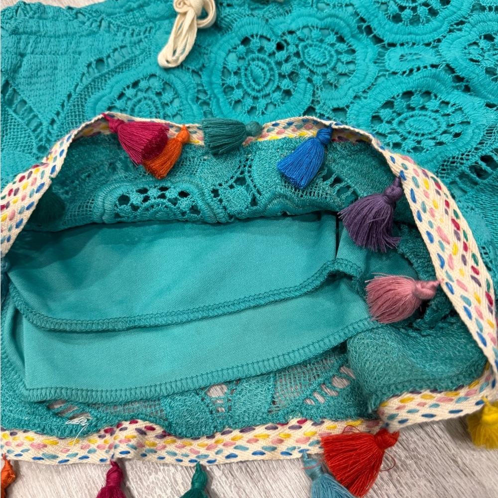 Judith March Green High Waist Shorts with Playful Tassels - Picture 6 of 9